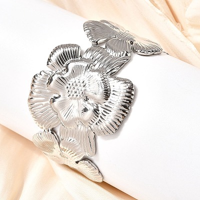 304 Stainless Steel Cuff Bangles BJEW-L705-04B-P-1