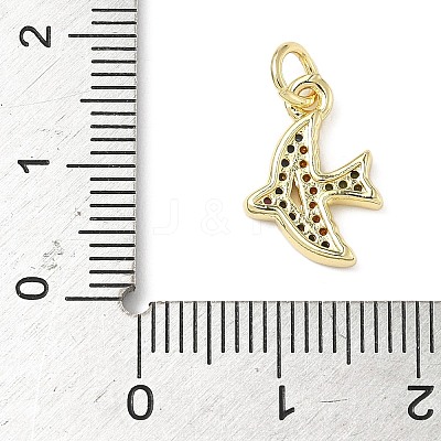 Brass Micro Pave Cubic Zirconia Pendants ZIRC-I356-07G-02-1
