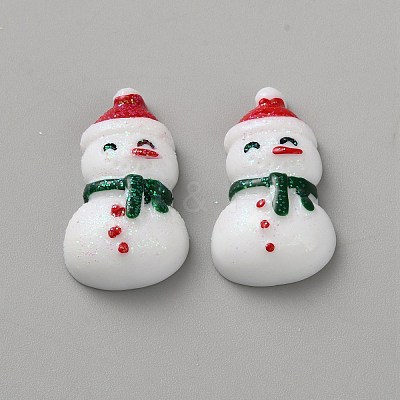 Christmas Opaque Resin Decoden Cabochons DIY-WH0430-833A-1