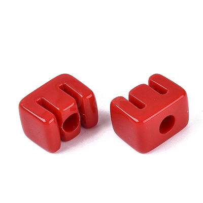 Opaque Acrylic European Beads OACR-M027-01E-06-1