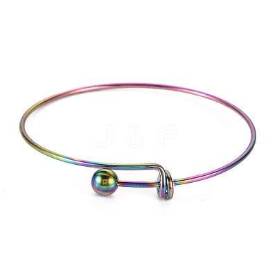 Adjustable Ion Plating(IP) 304 Stainless Steel Expandable Bangle Making STAS-S119-011-1