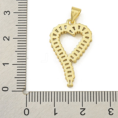 Rack Plating Brass Pave Cubic Zirconia Pendants KK-U029-10G-01-1