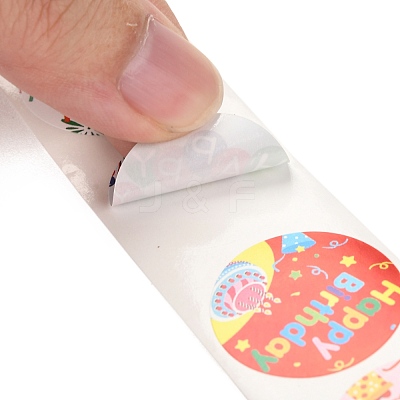 Birthday Themed Pattern Self-Adhesive Stickers DIY-E023-08D-1
