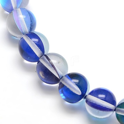 Synthetic Moonstone Beads Strands G-F143-8mm-06-1
