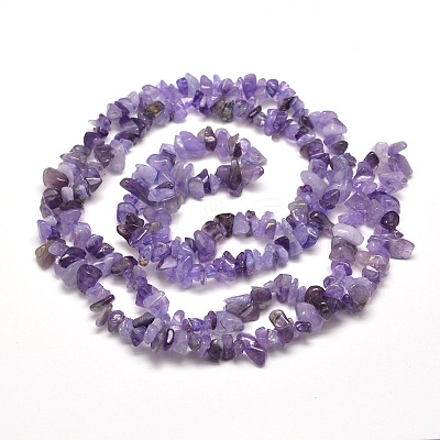 1 Strand Natural Amethyst Chip Bead Strands G-DJ0001-04-1