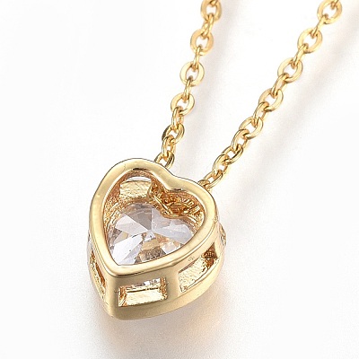304 Stainless Steel Pendant Necklaces NJEW-O108-14-1