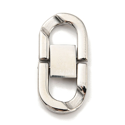 Non-Tarnish 304 Stainless Steel Fold Over Clasps LS-STAS-D026-01C-P-1