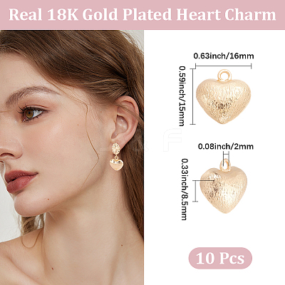 10Pcs Brass Pendants KK-BBC0028-18-1