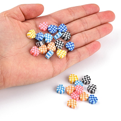 120Pcs 6 Colors Handmade Polymer Clay Beads CLAY-YW0001-62-1