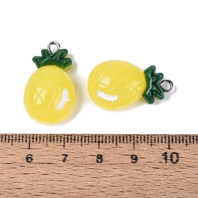 Spray Painted Opaque Resin Pendants RESI-Q232-01D-1