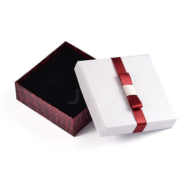 Rectangle Jewelry Set Cardboard Boxes X-CBOX-N007-01B-1