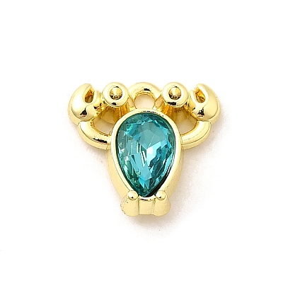 Alloy Rhinestone Pendants PALLOY-D330-02G-02B-1