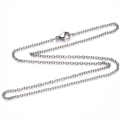 Non-Tarnish 304 Stainless Steel Cable Chain Necklace NJEW-S420-007A-P-1