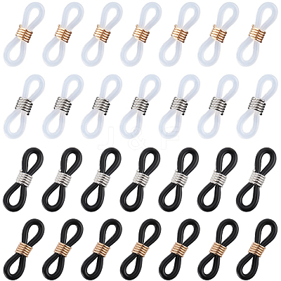 120Pcs 4 Colors Silicone Eyeglasses Chains Loop Ends AJEW-SC0002-54-1