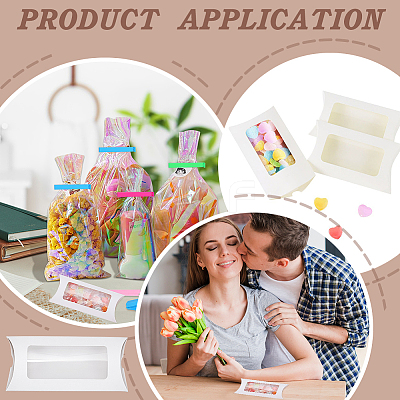 Kraft Paper Pillow Wedding Candy Favor Gift Boxes CON-WH0099-58A-1