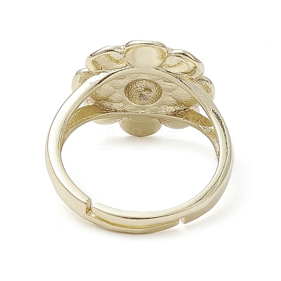 Rack Plating Brass Adjustable Rings RJEW-K257-13G-1