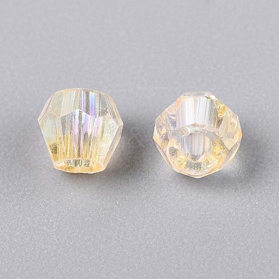 Transparent Spray Painted Glass Beads LS-EGLA-N018-4mm-09-1