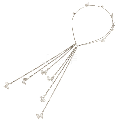 Zinc Alloy Rhinestone Hair Bands OHAR-WH20007-01A-P-1
