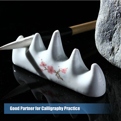 4Pcs 4 Style Mountain Shape Porcelain Calligraphy Brush Holder ODIS-HY0001-01-1