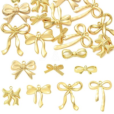14Pcs 7 Styles Rack Plating Brass Pendants KK-TA0002-89-1