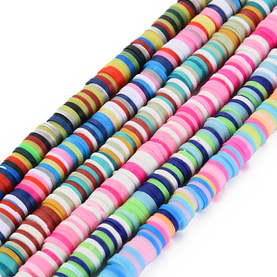 Handmade Polymer Clay Bead Strands CLAY-N011-53-1
