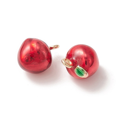 2pcs Brass Enamel Charms KK-YW0001-90-1