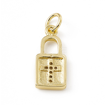 Brass Micro Pave Cubic Zirconia Pendants ZIRC-F132-45G-1