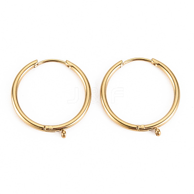 316 Surgical Stainless Steel Huggie Hoop Earring Findings X-STAS-S116-257A-G-1