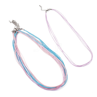 6Pcs 3 Colors 1MM Polyester&Cotton Waxed Cord 5-Strand Necklace Making MAK-TA0001-36A-1
