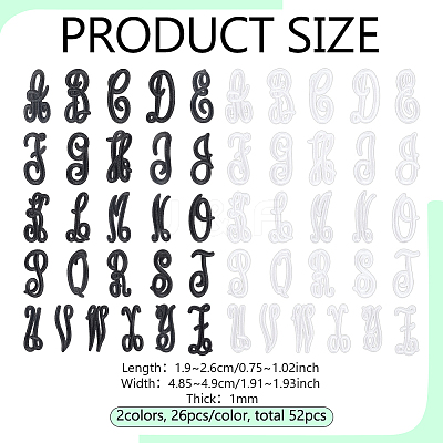 52Pcs 2Bags 2 Colors Computerized Embroidery Cloth Iron On/Sew On Patches DIY-FG0009-86-1