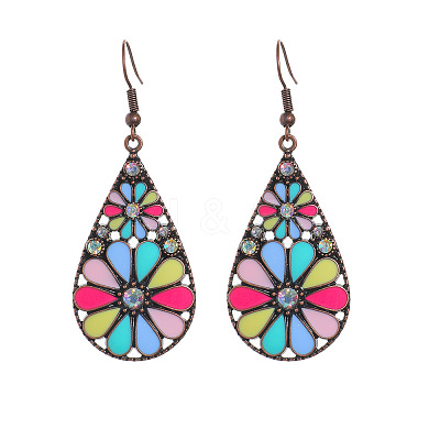 Bohemian Alloy Enamel Dangle Earrings FS-WG2DAA9-16-1