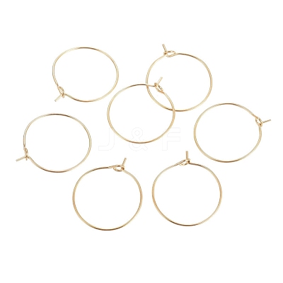 Ion Plating(IP) 316L Surgical Stainless Steel Hoop Earring Findings STAS-G130-03G-21MM-1