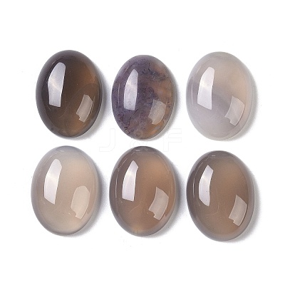 Natural Grey Agate Cabochons G-B080-01A-26-1