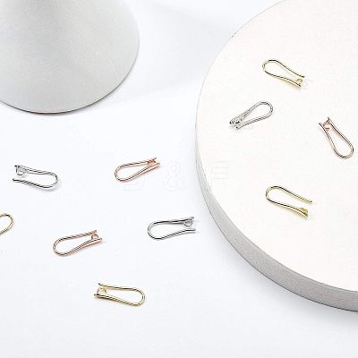 Brass Earring Hooks KK-FH0001-29-1