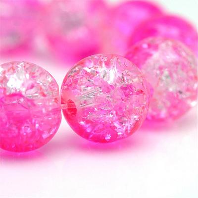 Baking Paint Crackle Glass Bead Strands CCG-S001-6mm-M-1