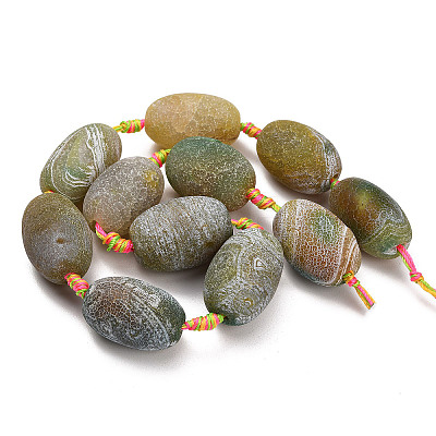 Natural Weathered Agate Beads Strands G-A321-M02-01-1