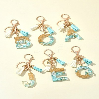 Transparent Epoxy Resin Pendant Keychains KEYC-FS00022-22-1