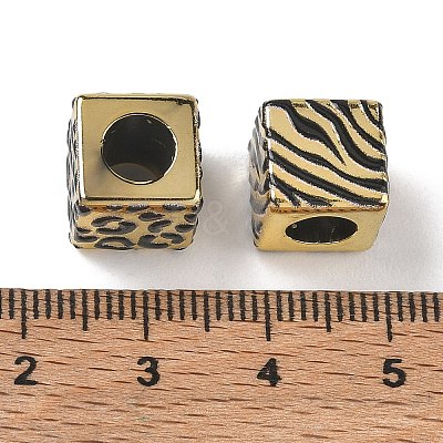Plating Acylic Enamel European Beads AC-CBAE004-01B-1