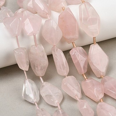 Natural Rose Quartz Beads Strands GG-CBA3D9B-13-1