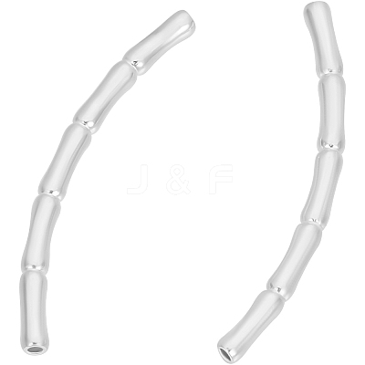 6Pcs Sterling Silver Tube Beads STER-BBC0007-47B-1