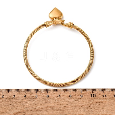 304 Stainless Steel Charm Bangles BJEW-K280-03G-1