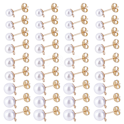 150Pcs 304 Stainless Steel Stud Earring Findings STAS-ME0001-36-1