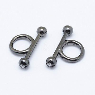Brass Cubic Zirconia Toggle Clasps KK-P130-071B-NR-1