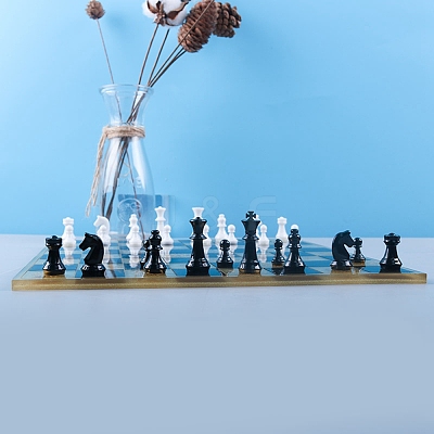 DIY Chess Board & Pieces Silicone Molds DIY-F052-01-1