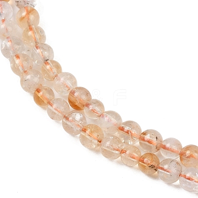 Heated Natural Citrine Bead Strands G-P466-01D-01-1