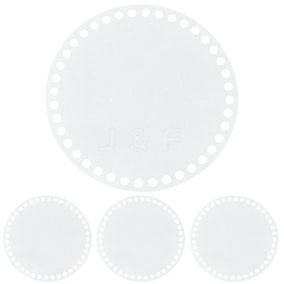 4Pcs Flat Round Acrylic Sheet MACR-CP0001-01A-1