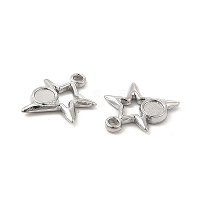 Tarnish Resistant 304 Stainless Steel Pendants Cabochon Settings STAS-B032-21P-1