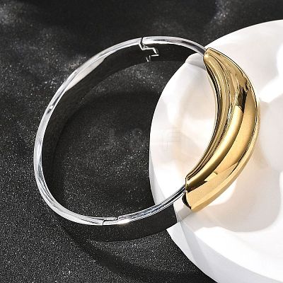 304 Stainless Steel Hinged Bangles for Women BJEW-C091-02E-GP-1