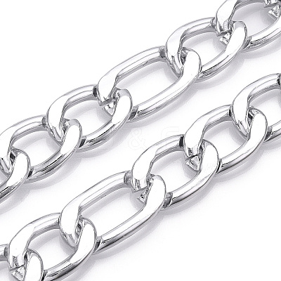 Aluminum Faceted Figaro Chain CHA-N003-34S-1