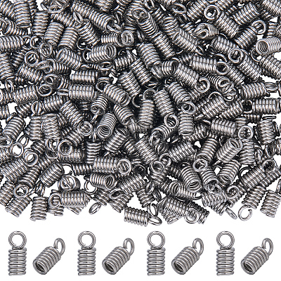300Pcs 304 Stainless Steel Cord Ends STAS-SC0009-33-1